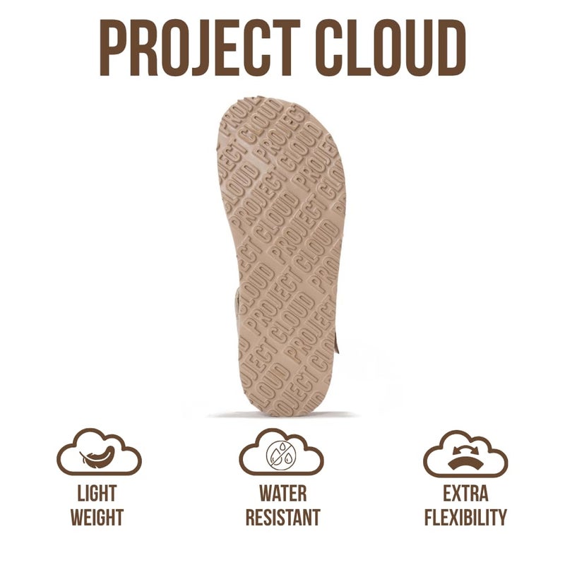 Project Cloud 100% Genuine Leather Platform Sandals For Women - Memory Foam Insole Slip Resistant Chunky Womens Sandals with adjustable straps - Wedge Sandals for Women 2026 (Bronzestar, WHEATSDE,7) - Image 4