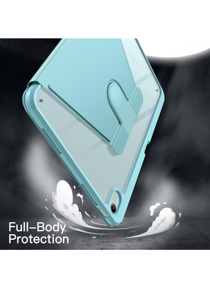 غطاء دوار لجهاز iPad Pro مقاس 11 بوصة 2022/2021 (الجيل 4/3) مع حامل قلم رصاص ، غطاء حامل واقي بزاوية دوران 360 درجة ظهر شفاف ، إيقاظ تلقائي / سلي - Image 4