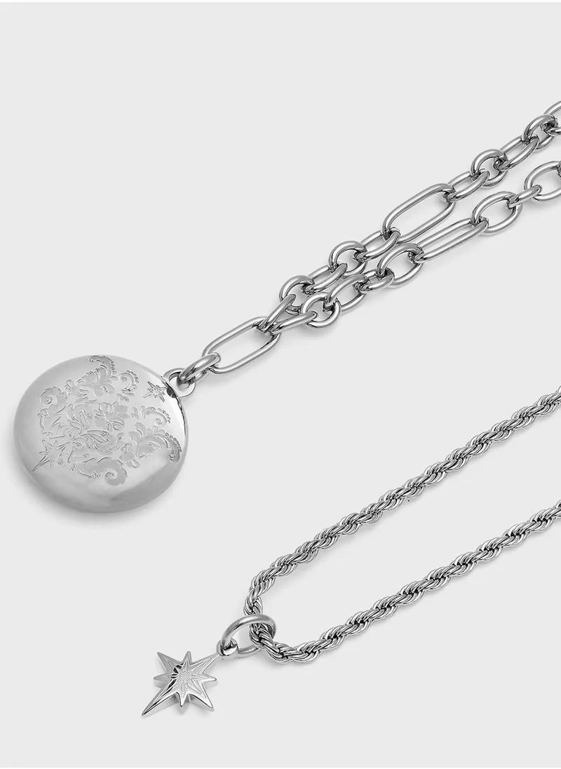 OLIVIA BURTON Stainless Layered  Necklace