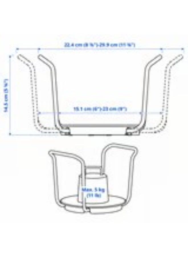 Plate holder anthracite 15-23 cm - Image 4