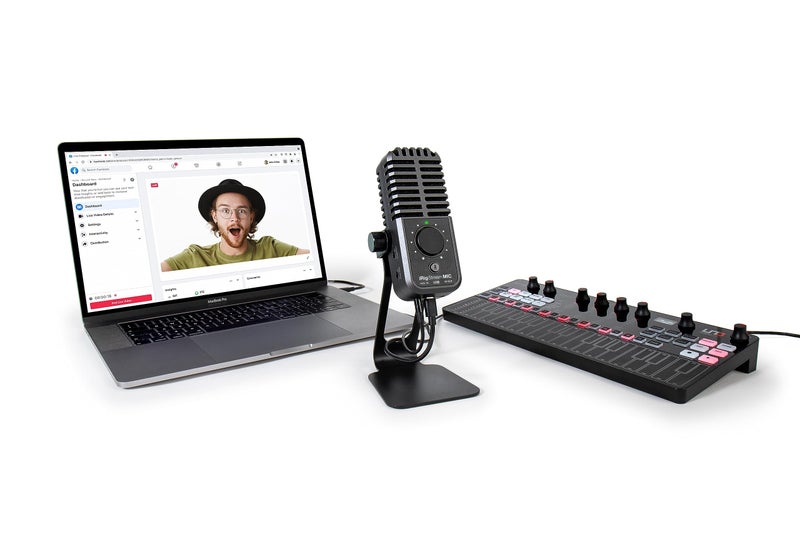 IK Multimedia iRig Stream Mic USB Condenser Microphone with Integrated Audio Interface -Podcast, Gaming for pc, Streaming Plus Audio Mixer - Image 5