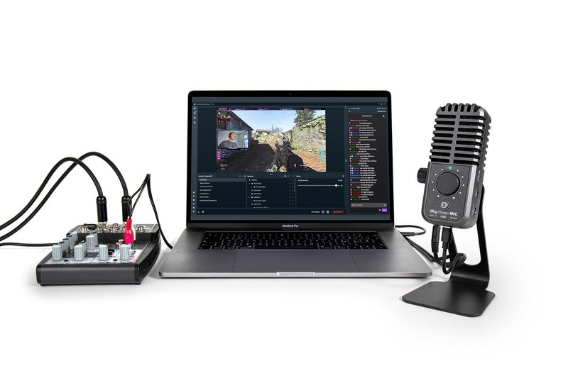 IK Multimedia iRig Stream Mic USB Condenser Microphone with Integrated Audio Interface -Podcast, Gaming for pc, Streaming Plus Audio Mixer - Image 3