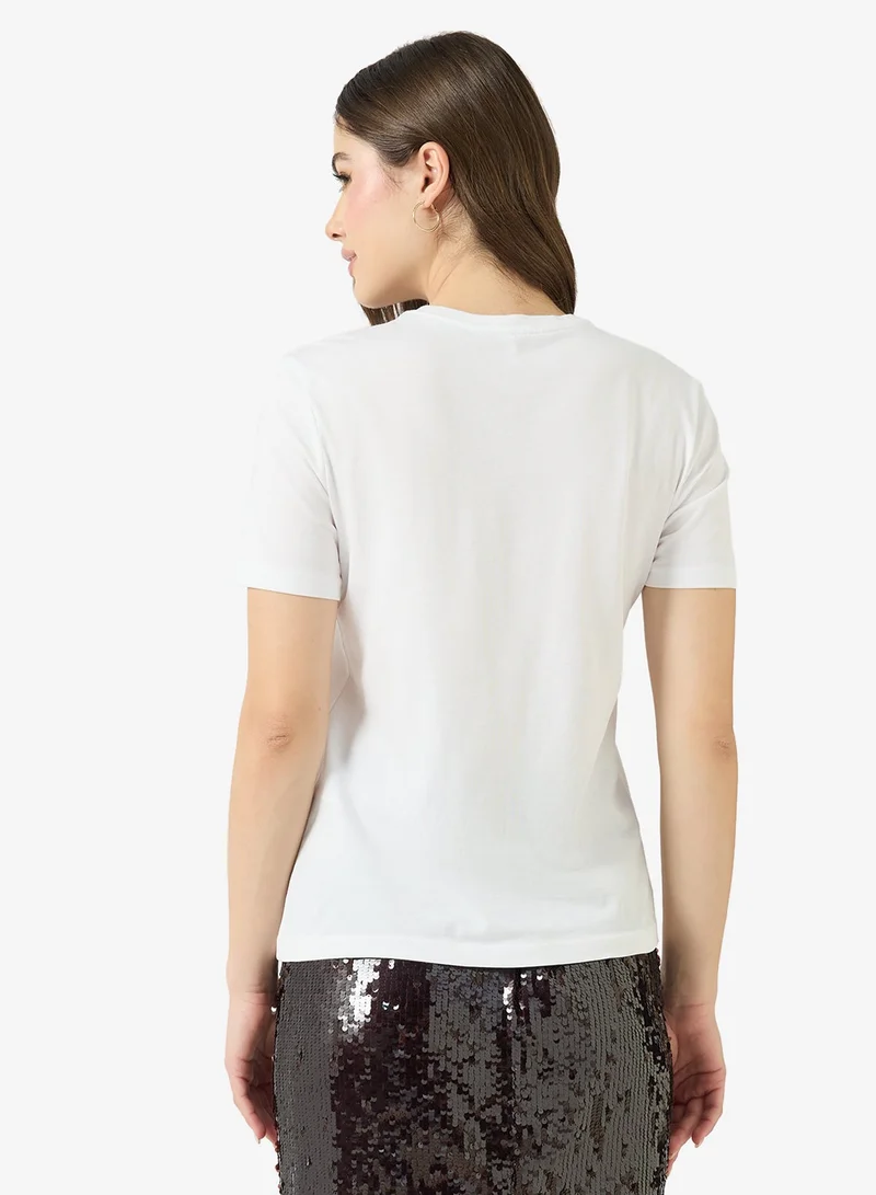 ONLY Onl Teddy Crew Neck T-Shirt