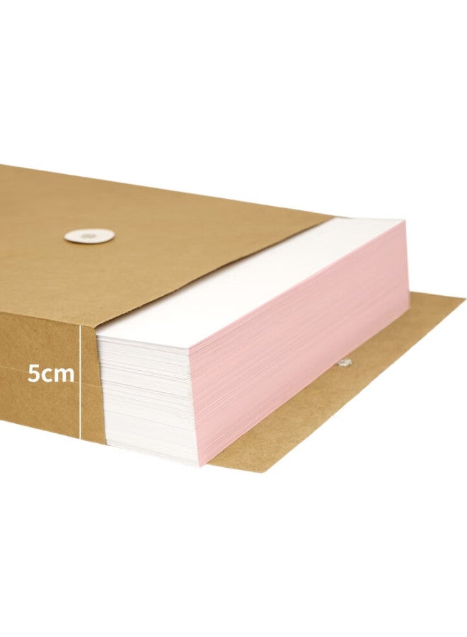 Simaa 20 Pieces, Red Text Pure Pulp, A4 Kraft Paper File Folders 180G, 5Cm Side Width, Bid Document Folders, 6849 - Image 3