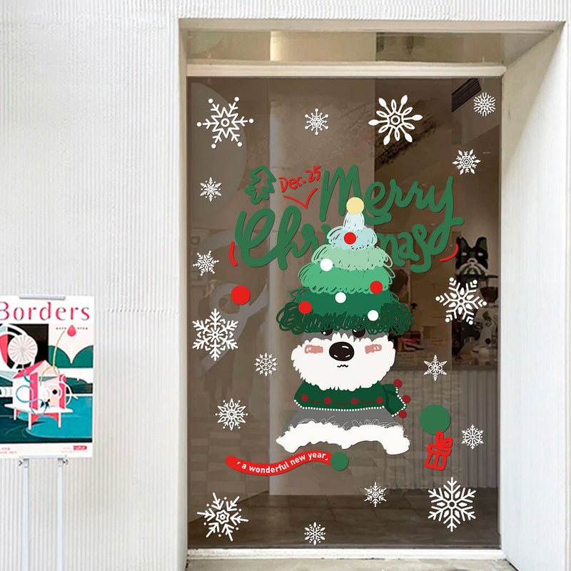 2026 Christmas Decorative Glass Wall Stickers Window Stickers New Year Layout Bedroom Window Grilles Electrostatic Door Stickers Window Stickers - Image 5