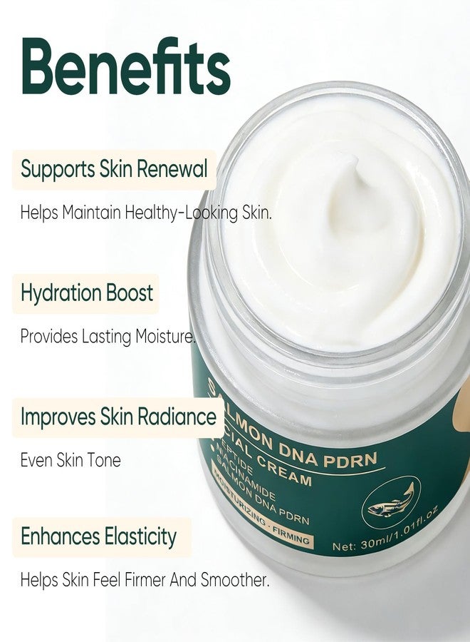 YAFUSIPE Salmon DNA PDRN Facial Cream with Peptide & Niacinamide - Anti Aging Face Moisturizer & Daily Hydrating Wrinkle Cream for Women with Dry, Aging Skin - 99% Pure PDRN, 1200ppm, 1.01 Fl Oz - Image 5