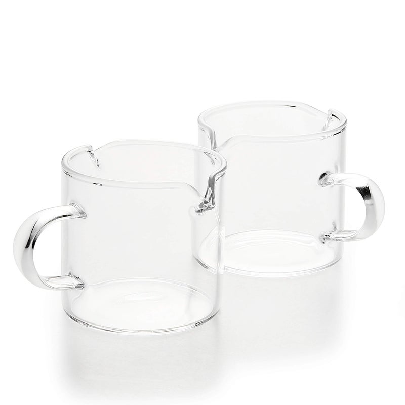BCnmviku BCnmviku Shot Glasses Espresso Parts Double Spouts Milk Cup Clear Glass Clear Glass2Pack 
