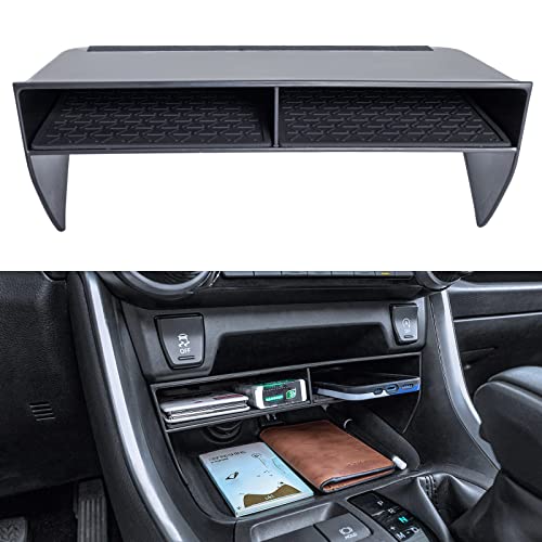 TOPINSTALL 2025 New Wider Opening Divider Compatible with Toyota Rav4 & RAV 4 Prime 2019-2025, Bigger Divider Slot Organizer for Phone with Case, Black ABS Material Storage Insert - Image 1