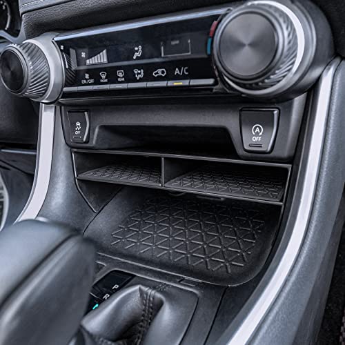 TOPINSTALL 2025 New Wider Opening Divider Compatible with Toyota Rav4 & RAV 4 Prime 2019-2025, Bigger Divider Slot Organizer for Phone with Case, Black ABS Material Storage Insert - Image 3