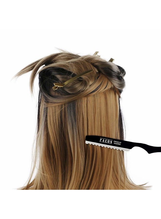 FACON Facón Hair Razors for Cutting Hair - Professional Hair Styling Razor Kit with 11 Replacement Blades, Stainless Steel Hair Cutting Tool for Salon & Home, Premium Hair Thinning Texturizing Faether Razor - Image 3