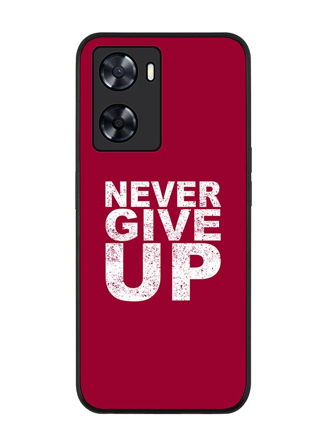 Stylizedd Rugged Black edge case for OnePlus Nord N20 SE Slim fit Soft Case Flexible Rubber Edges Anti Drop TPU Gel Thin Cover - Never ever give up - Image 1