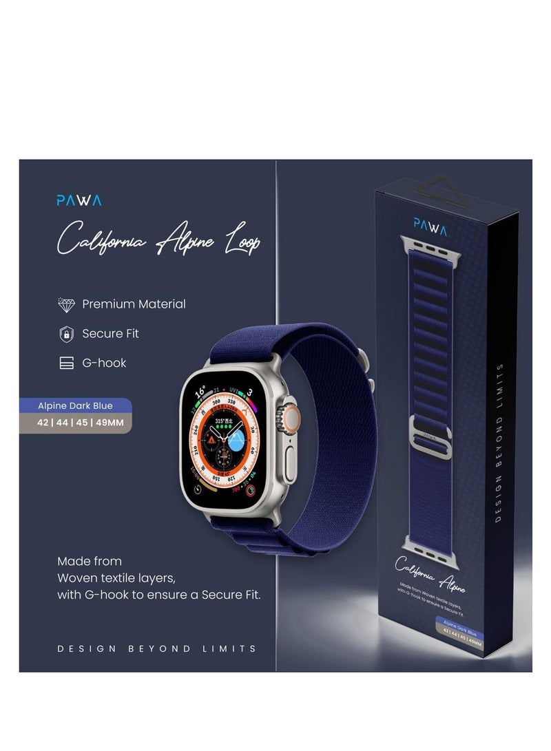 Pawa California Alpine Loop Watch Strap Ultra/Series 8 49/45/44/42MM-Blue