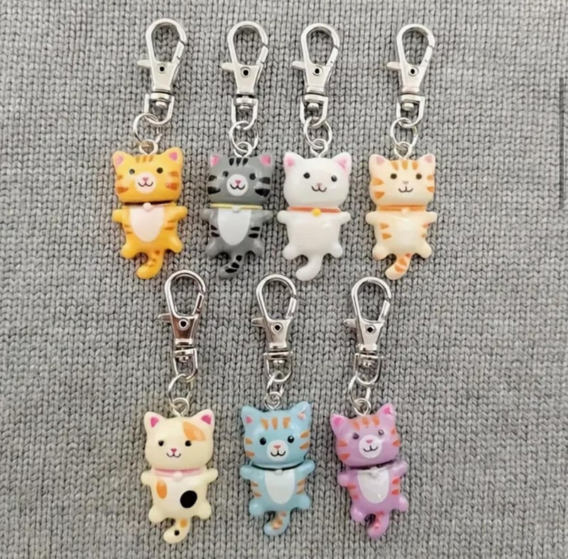 TraveEssentialz 5 pc Mini Cat Bag Hanging | Cute Earphones Case Pendant | Random 5 Colors Will Be Sent | Gift for Mother's Day | Travel Gift for Women and Girls - Image 3