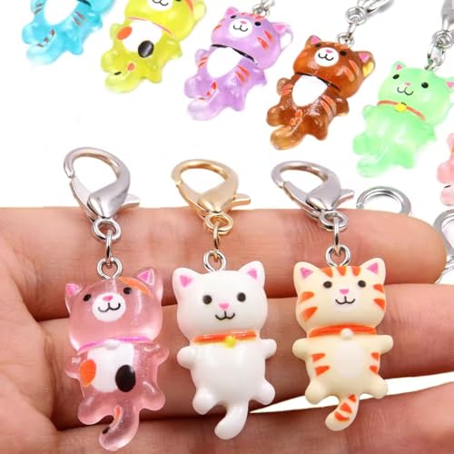 TraveEssentialz 5 pc Mini Cat Bag Hanging | Cute Earphones Case Pendant | Random 5 Colors Will Be Sent | Gift for Mother's Day | Travel Gift for Women and Girls - Image 4