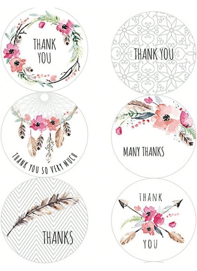 Biella Biellaâ„¢ 500Pcs Thank You for Supporting My Small Business Stickers - Self-Adhesive & Waterproof Stickers with Beautiful Design for Packing, Envelopes, Gift Wraps and Crafts  - Image 1