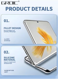 GROIC Magnetic Case for Huawei P60 /P60 Pro6.67 inches, Double Sided HD Tempered Glass Fingerprint Unlock Super Magnetic Adsorption Metal Bumper Frame 360° Full Protective Phone Cover  - Image 3