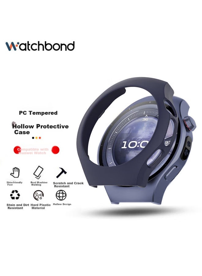 Watchbond Huawei Watch5 46mm Men's Pc Tempered Glass Half-cover Hollow Protective Case Sweatproof Matching Color Protective Shell - Image 3