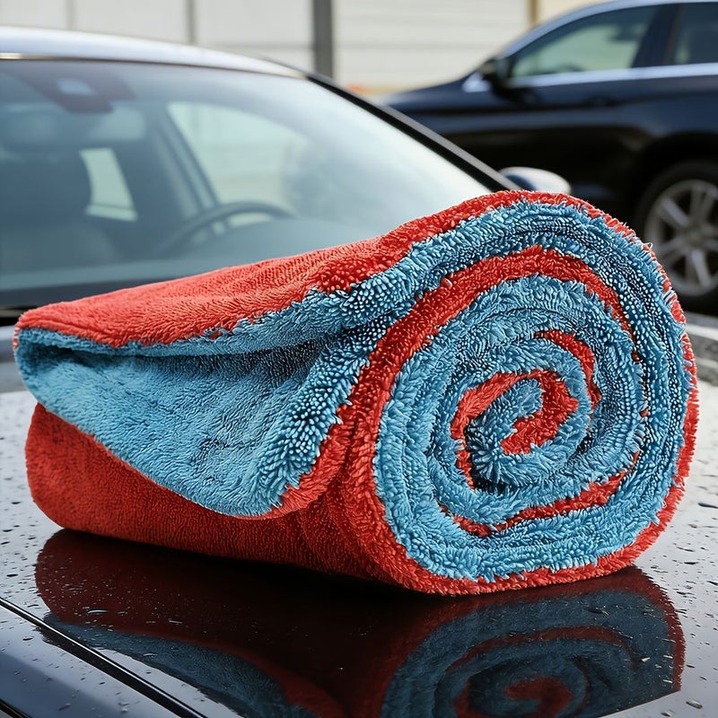 1 Pack 24x36in Highly Absorbent Microfiber Drying Towel 1200GSM Twist Loop Weave Safe For Car Boat Truck Motorcycle Detailing - Image 1