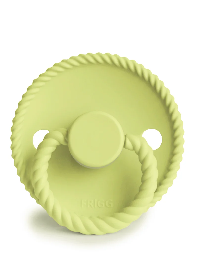 FRIGG Rope - Round Silicone Pacifier 6-18 Months - Green Tea - Size 2