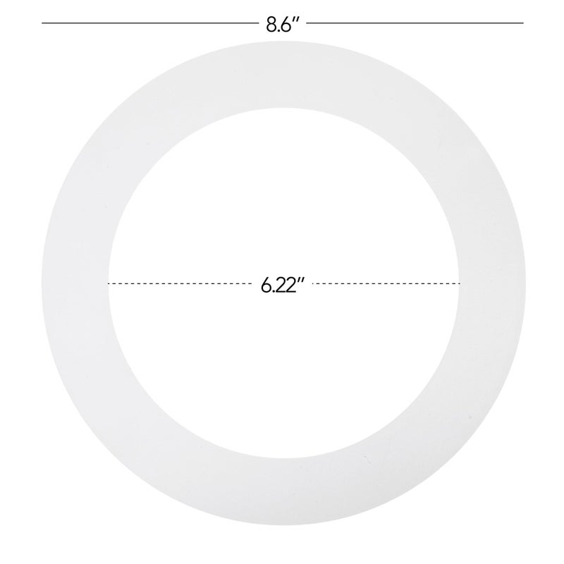 Maxxima 12 Pack 6 in. Goof Rings for Recessed Lights, Can or Canless Lighting Round Downlight Trim Ring, Outer Diameter 8.6â€ Inner Diameter 6.22â€, Durable Plastic Design, White Extended Trim - Image 3