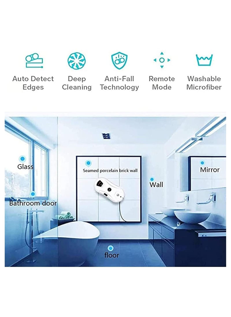 Window Glass Cleaning Automatic Smart Robot Cleaner Intelligent Automatic Cleaner Robot with Ultrasonic Water Spray And Control for Outdoor/Indoor Windows Table Tile Ceiling