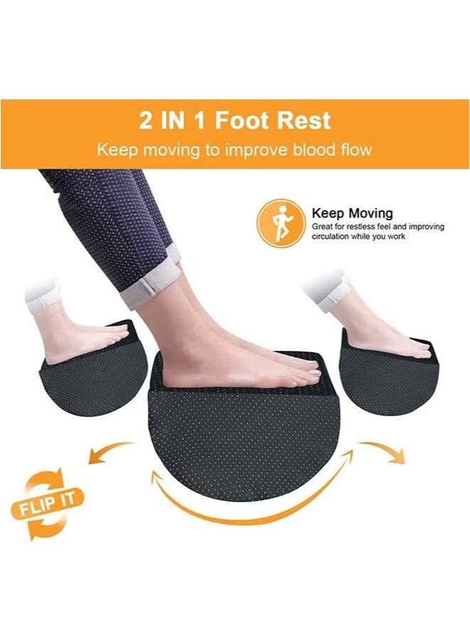 الضفدع الحقيقي مسند قدم مريح أسفل المكتب، مصنوع من إسفنج ميموري فوم عالي الجودة، قابل لتعديل الارتفاع، بقاعدة مانعة للانزلاق، وغطاء قابل للغسل يسمح بمرور الهواء، مسند قدم مكتبي لتخفيف آلام أسفل الظهر والركبة في المنزل وأثناء السفر بالطائرة - Image 5