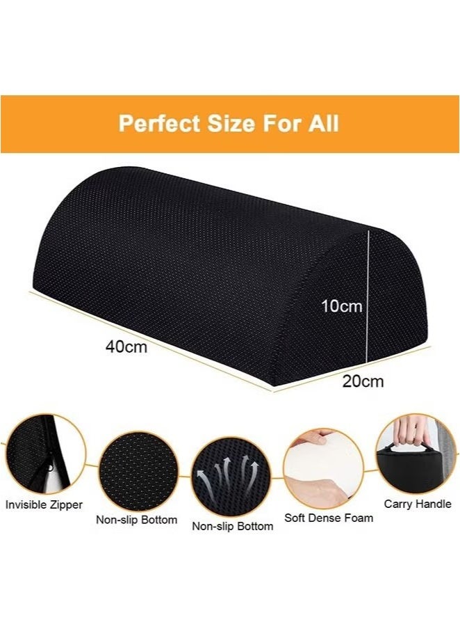 الضفدع الحقيقي مسند قدم مريح أسفل المكتب، مصنوع من إسفنج ميموري فوم عالي الجودة، قابل لتعديل الارتفاع، بقاعدة مانعة للانزلاق، وغطاء قابل للغسل يسمح بمرور الهواء، مسند قدم مكتبي لتخفيف آلام أسفل الظهر والركبة في المنزل وأثناء السفر بالطائرة - Image 3