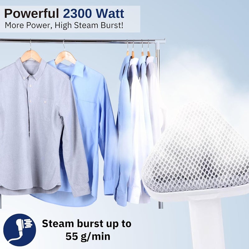 MISK MISK 2300W Garment Steamer for Clothes Professional Standing Steam Iron 5 Steam Mode Horizontal Vertical Ironing 600ML Water Tank Clothes Steamer For Home 1 year warranty  - Image 5
