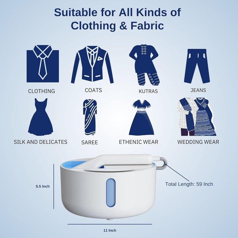 MISK MISK 2300W Garment Steamer for Clothes Professional Standing Steam Iron 5 Steam Mode Horizontal Vertical Ironing 600ML Water Tank Clothes Steamer For Home 1 year warranty  - Image 4