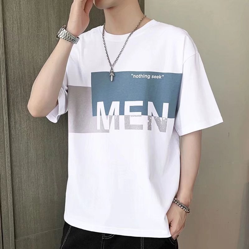 Short-sleeved T-shirt for men 2022 new summer thin loose all-match clothes T-shirt bottoming shirt trendy brand top for men - Image 2