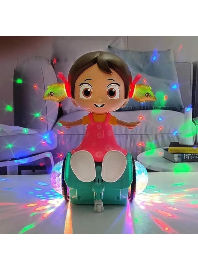 WAHA TOYS Dancing Girl Toy with Flashing Lights, 360° Rotating Musical Dance Doll, Interactive Spinning Toy for Kids - Image 2