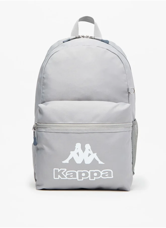 Kappa Logo Print Backpack with Lunch Bag and Pencil Case