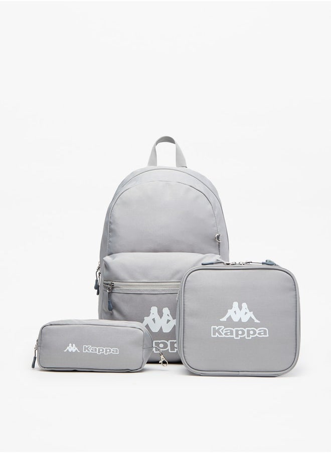 Kappa - Logo Print Backpack with Lunch Bag and Pencil Case - Image 1