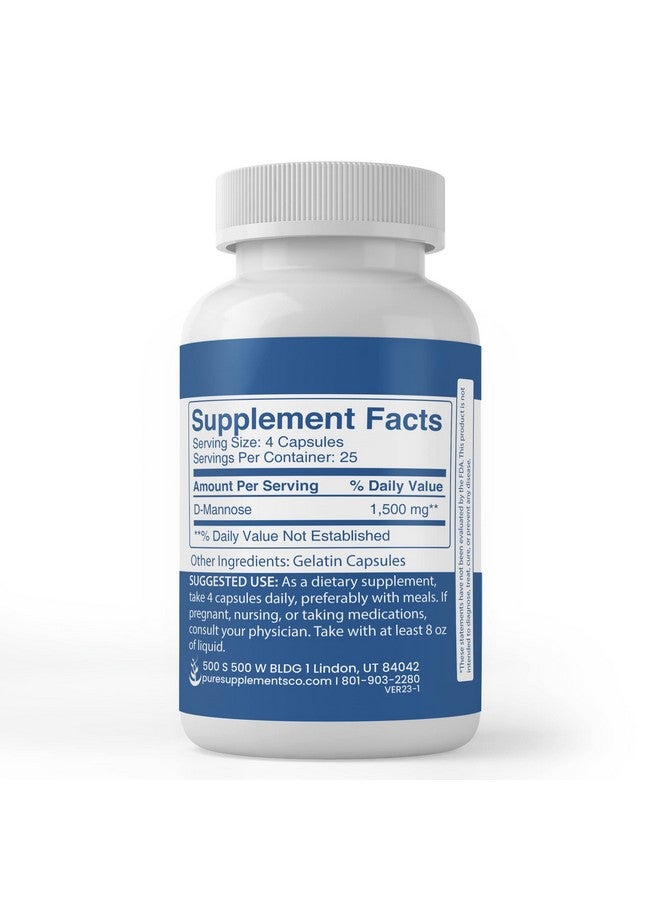 Pure Organic Ingredients Pure Original Ingredients Dmannose (100 Capsules) Always Pure No Additives Or Fillers Lab Verified - Image 4
