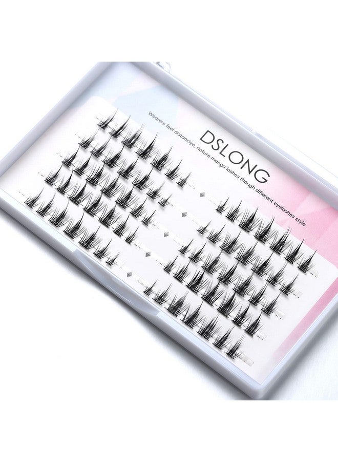 DSLONG Manga Lashes Natural Look Individual Lash Wispy Silky Anime Eyelashes Cluster Japanese Cosplay False Eyelashes Reusable Look Like Extensions Diy At Home (White Moonlight) - Image 5