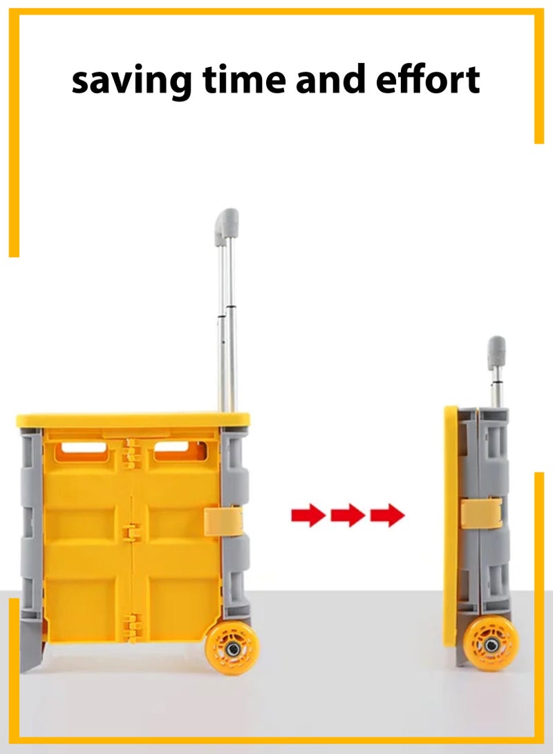 توشونكس عربة تسوق قابلة للطي ومتعددة الاستخدامات: محمولة ومتينة ومتعددة الأغراض - Image 3