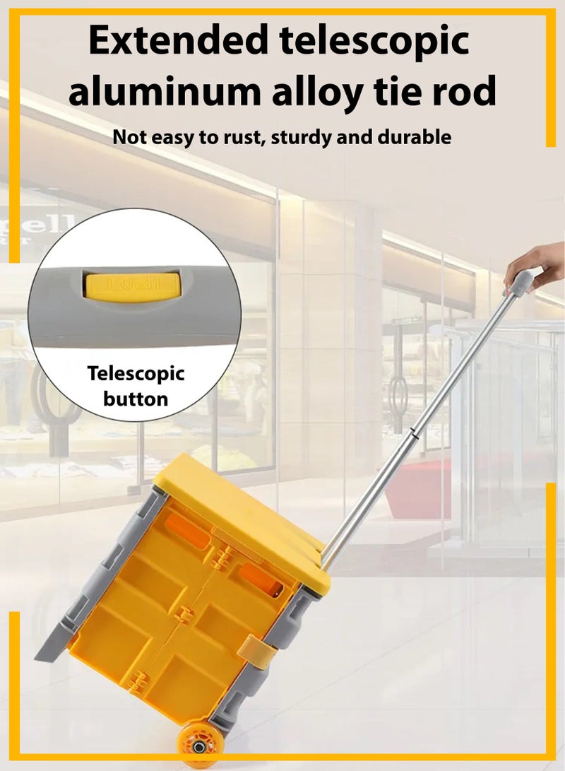 توشونكس عربة تسوق قابلة للطي ومتعددة الاستخدامات: محمولة ومتينة ومتعددة الأغراض - Image 4