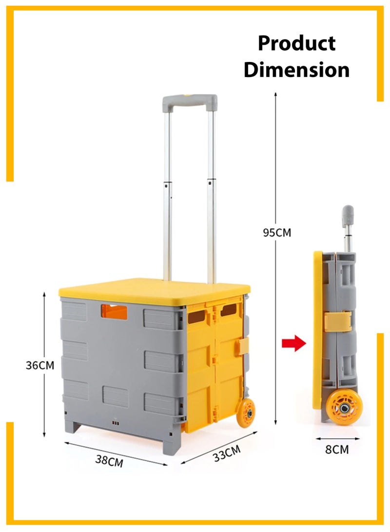 توشونكس عربة تسوق قابلة للطي ومتعددة الاستخدامات: محمولة ومتينة ومتعددة الأغراض - Image 5