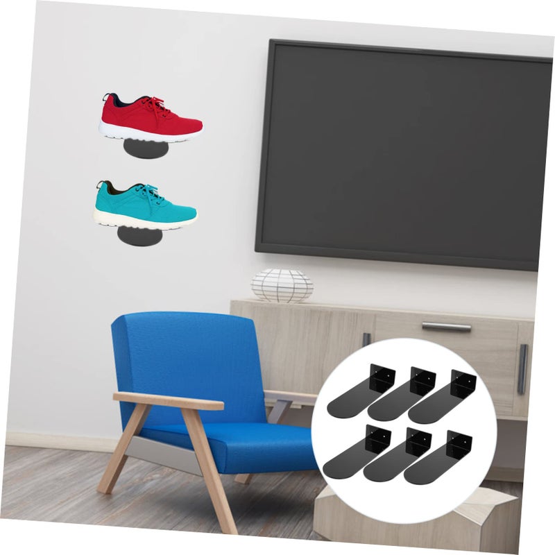 Floating Shoe Shelves Wall Mounted Display Racks for Sneakers Black - Image 3