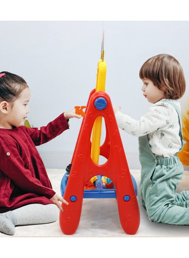 GMORO Carton Kids Art Easel,Available on Both Sides,Clean and Dust-Free,Standing Magnetic Drawing Board - Image 2