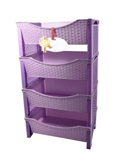 Multi-Use Storage Shelves Plastic 4 Shelves