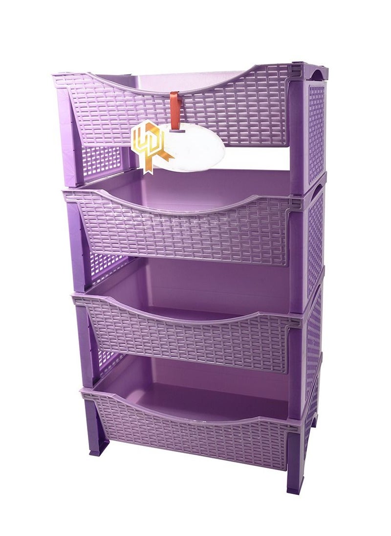 Generic - Multi-Use Storage Shelves Plastic 4 Shelves - Image 1