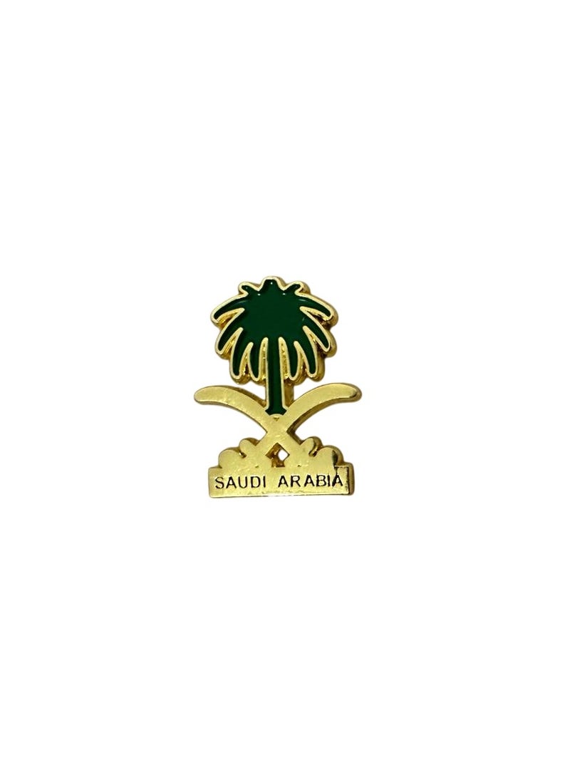 Saudi Arabia logo stickers, two swords and a palm tree, new high quality 3D metal iron mobile phone stickers - Image 2