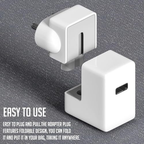 VNJ ACCESSORIES Indian Style/EU Plug Adapter Duck Head for Power Adapters of Apple MacBook,Powerbook, Pro, Air, iPod, iPhone, iPad, iBook - Image 2