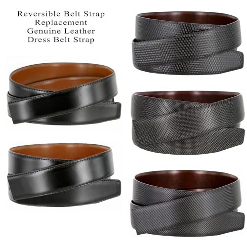 Belts.com 160502 Reversible Belt Strap Replacement Genuine Leather Dress Belt Strap, 1-1/8" (30mm) Wide (Black/Tan, 34) - Image 5