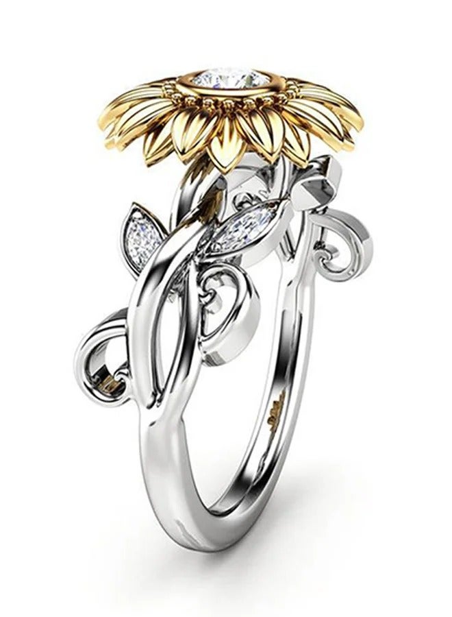 Hollow Out Sunflower Pattern Ring - Image 2