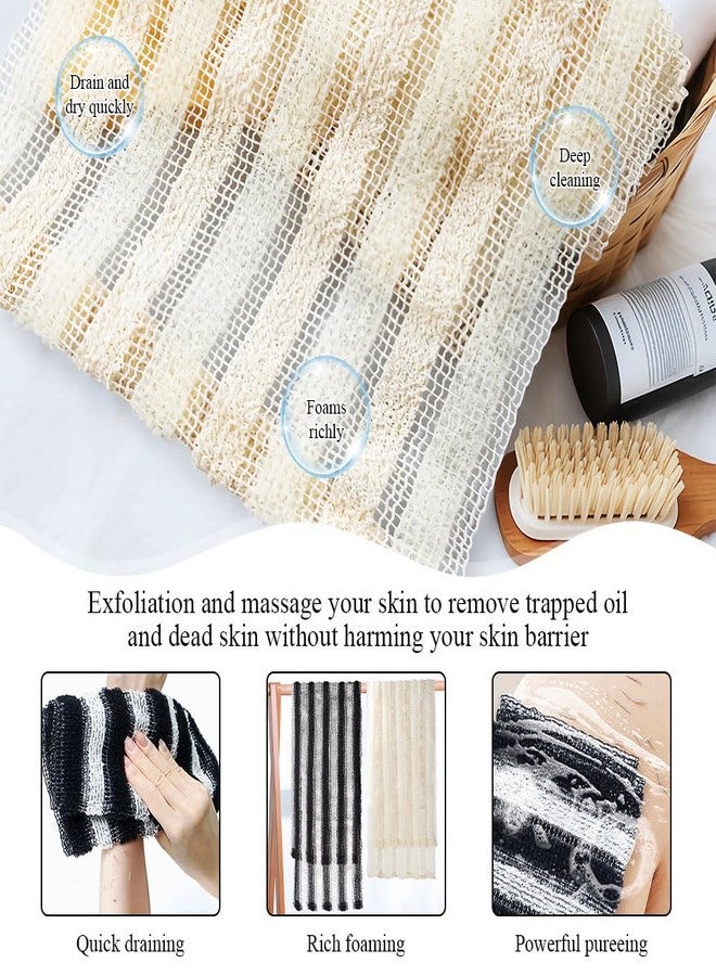 OneNine Exfoliating Shower Towels, 2 Pcs Scrub Cloth, Exfoliating Towel, Exfoliating Washcloth for Showering, Rip-Resistant Exfoliating Washcloth, Back Exfoliator Towels for Women, Men - Image 5