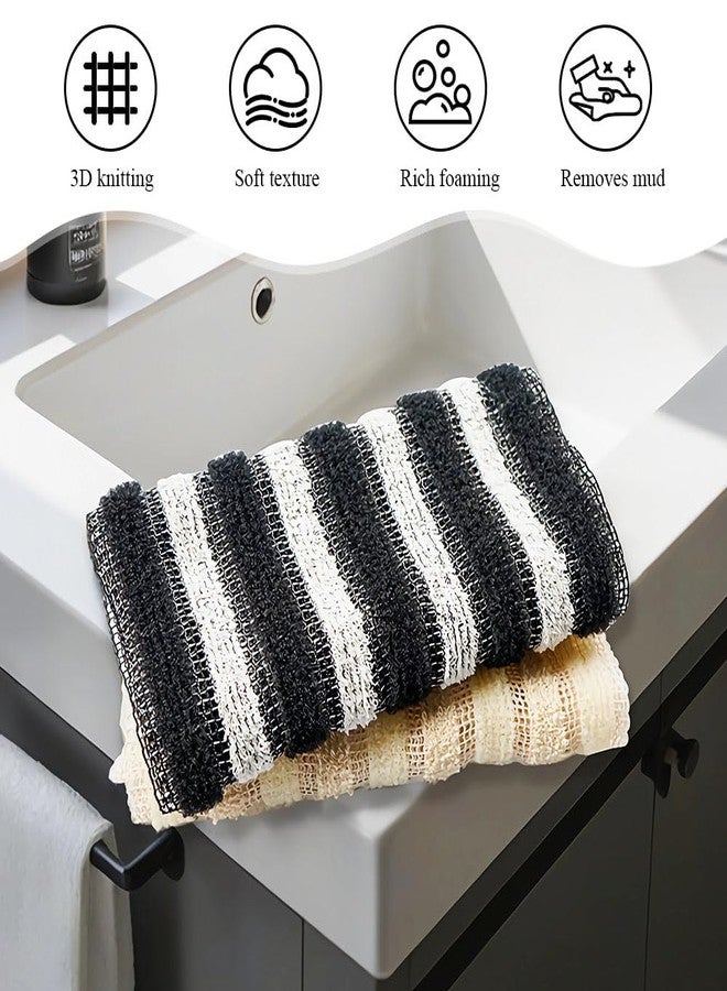 OneNine Exfoliating Shower Towels, 2 Pcs Scrub Cloth, Exfoliating Towel, Exfoliating Washcloth for Showering, Rip-Resistant Exfoliating Washcloth, Back Exfoliator Towels for Women, Men - Image 3