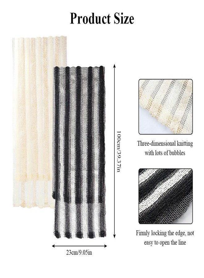 OneNine Exfoliating Shower Towels, 2 Pcs Scrub Cloth, Exfoliating Towel, Exfoliating Washcloth for Showering, Rip-Resistant Exfoliating Washcloth, Back Exfoliator Towels for Women, Men - Image 2