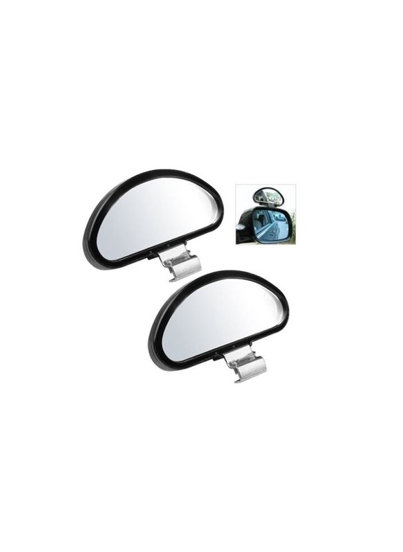 Royal Blind Spot Mirror for Car Wide Angle Viewing (DYT-SY-080) Single Side Adjustable Mirror Black Color  - Image 1